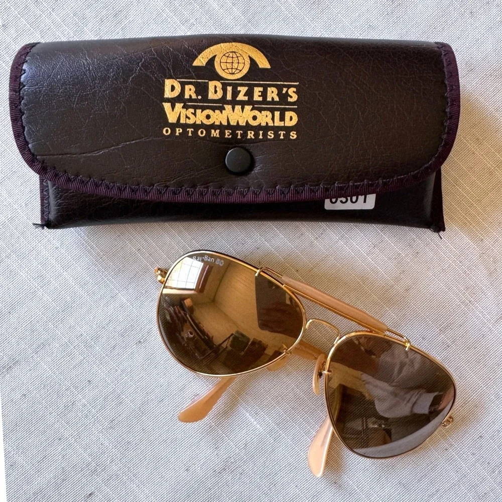 Vintage 1987 Ray Ban 50th Anniversary The General B L USA Aviator RB 50 RARE